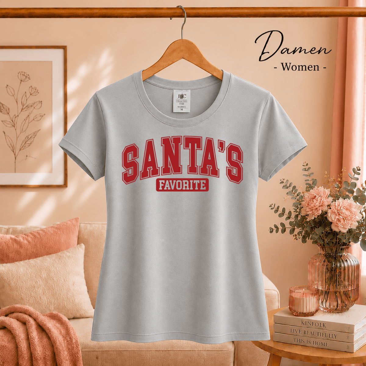 Santa's Favorite T-Shirt | Witziges Weihnachts-Statement im College-Look - StyleOne