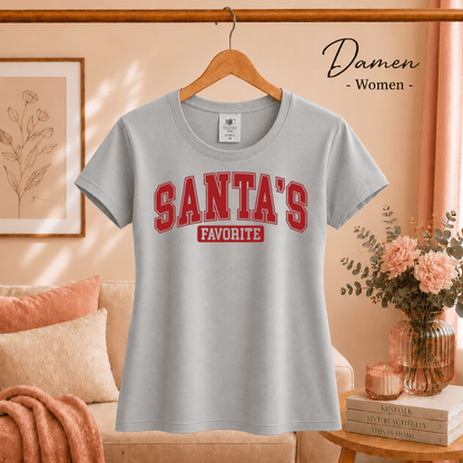 Santa's Favorite T-Shirt | Witziges Weihnachts-Statement im College-Look - StyleOne