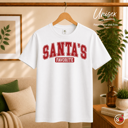 Santa's Favorite T-Shirt | Witziges Weihnachts-Statement im College-Look - StyleOne