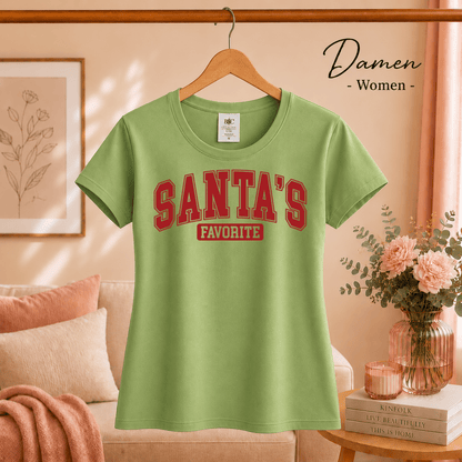 Santa's Favorite T-Shirt | Witziges Weihnachts-Statement im College-Look - StyleOne