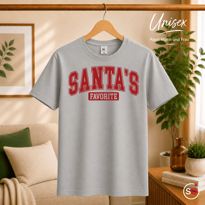 Santa's Favorite T-Shirt | Witziges Weihnachts-Statement im College-Look - StyleOne