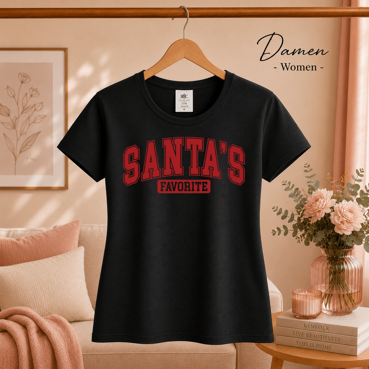 Santa's Favorite T-Shirt | Witziges Weihnachts-Statement im College-Look - StyleOne