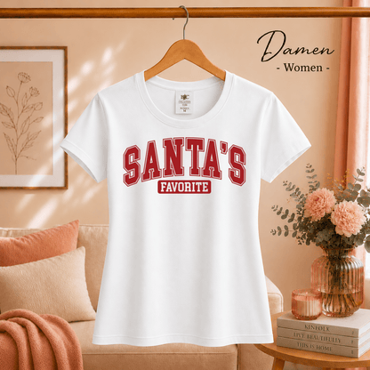 Santa's Favorite T-Shirt | Witziges Weihnachts-Statement im College-Look - StyleOne