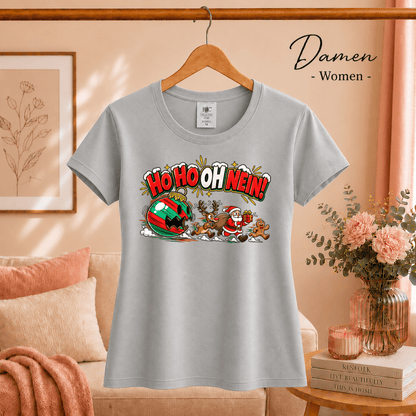 T-Shirt 'Ho Ho Oh Nein!' - Lustiges Weihnachts-Chaos mit Santa & Rentier - StyleOne