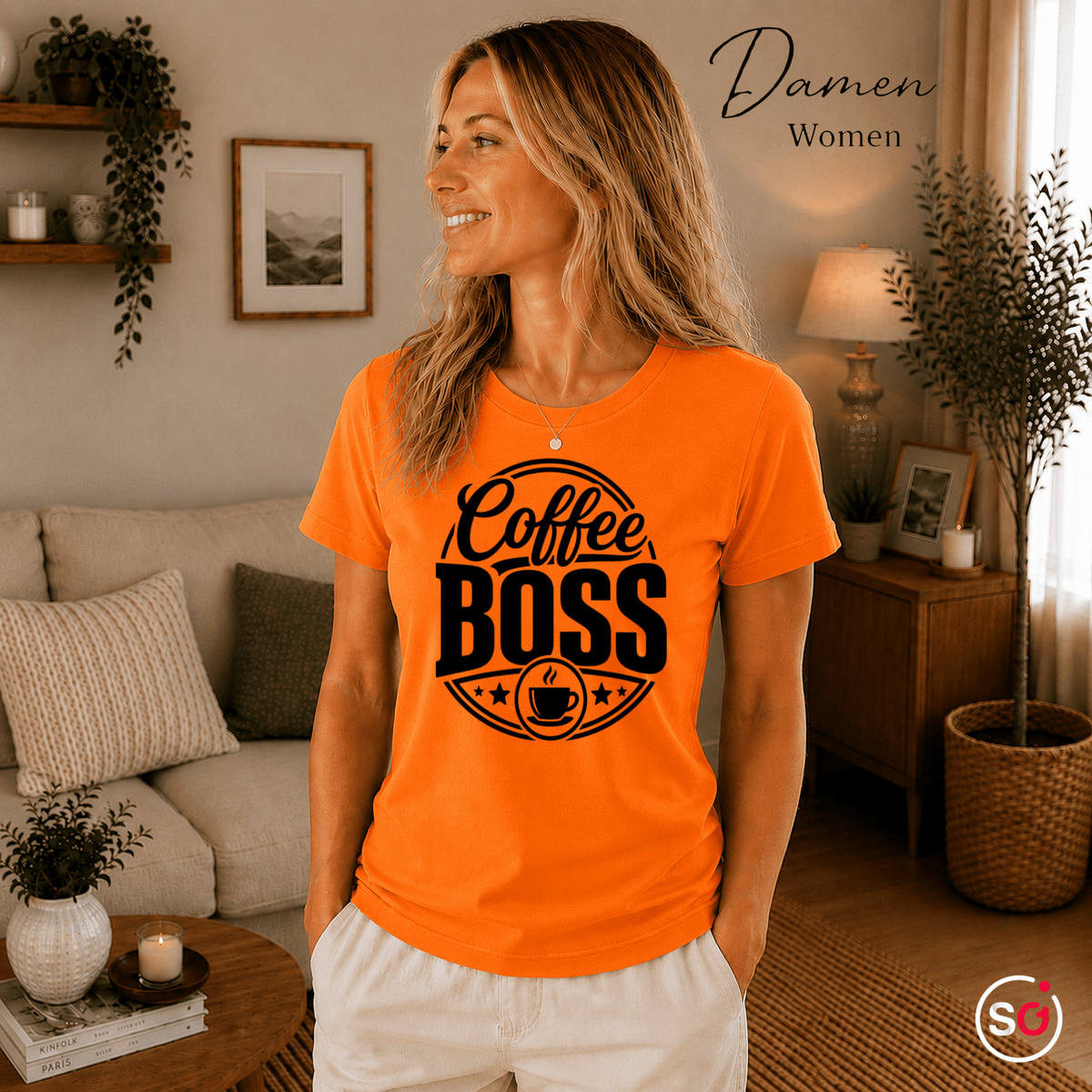 T-Shirt mit 'Coffee Boss' Statement-Druck | Design für Kaffeeliebhaber - StyleOne