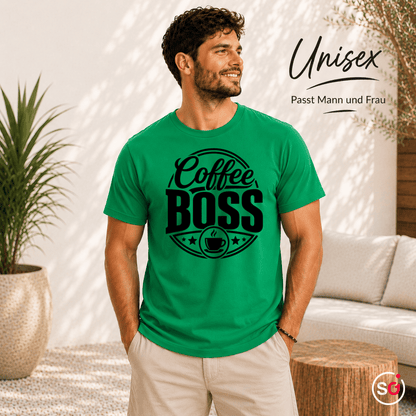 T-Shirt mit 'Coffee Boss' Statement-Druck | Design für Kaffeeliebhaber - StyleOne