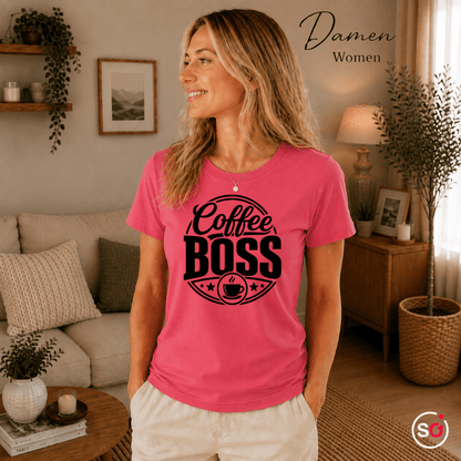 T-Shirt mit 'Coffee Boss' Statement-Druck | Design für Kaffeeliebhaber - StyleOne