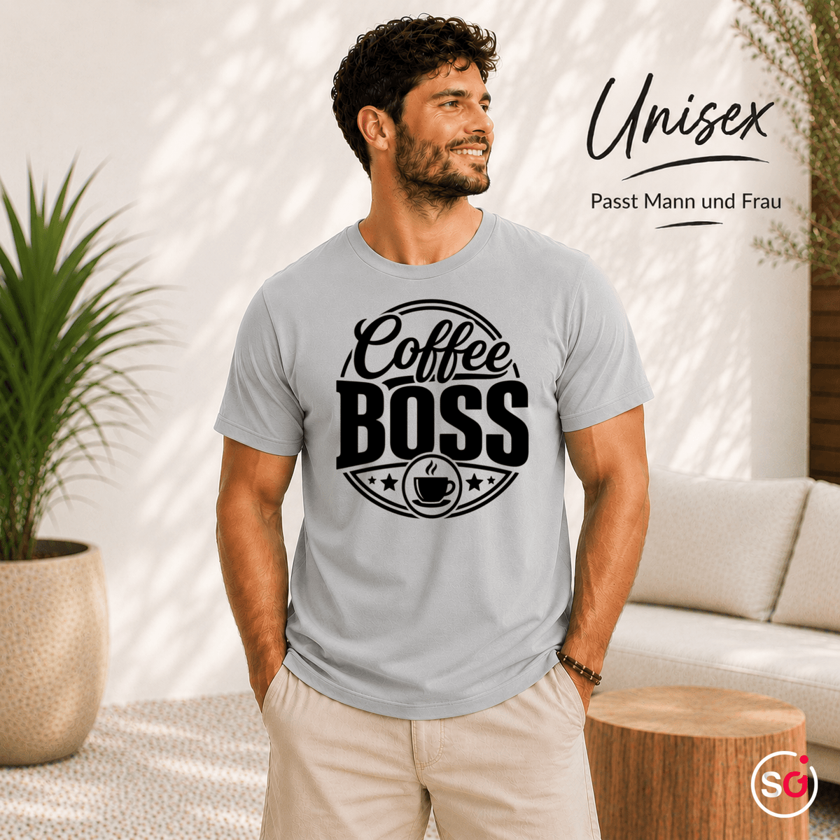T-Shirt mit 'Coffee Boss' Statement-Druck | Design für Kaffeeliebhaber - StyleOne