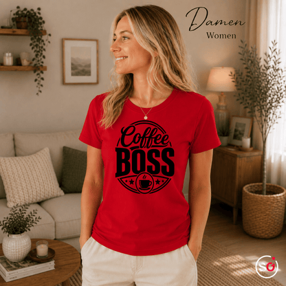 T-Shirt mit 'Coffee Boss' Statement-Druck | Design für Kaffeeliebhaber - StyleOne