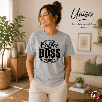 T-Shirt mit 'Coffee Boss' Statement-Druck | Design für Kaffeeliebhaber - StyleOne