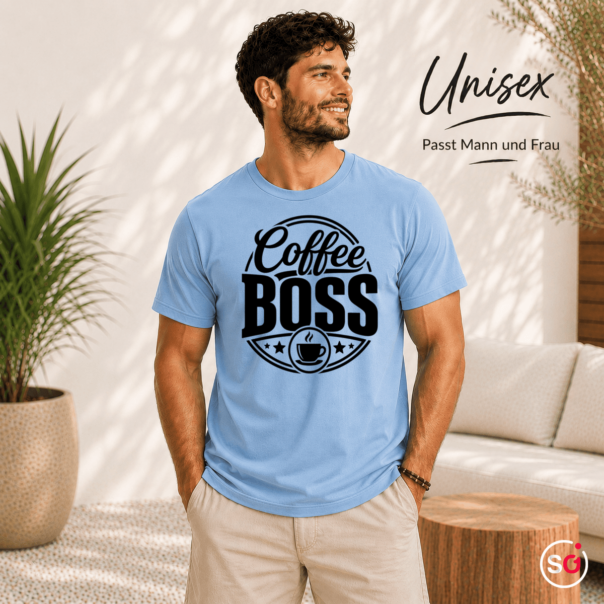 T-Shirt mit 'Coffee Boss' Statement-Druck | Design für Kaffeeliebhaber - StyleOne
