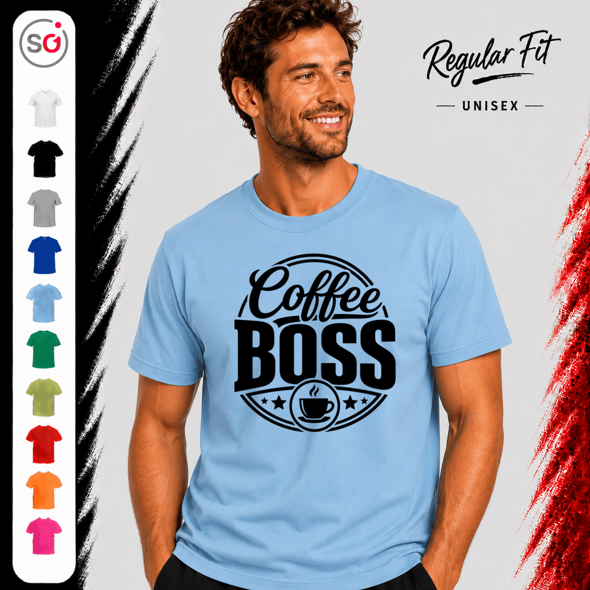 T-Shirt mit 'Coffee Boss' Statement-Druck | Design für Kaffeeliebhaber - StyleOne