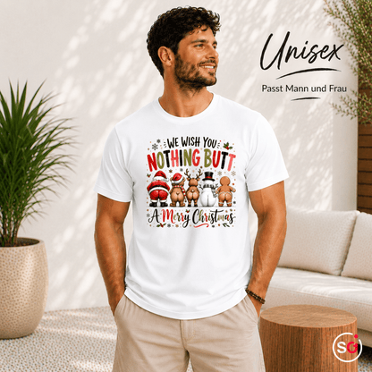 T-Shirt mit lustigem "Nothing Butt A Merry Christmas" Spruch & Cartoon-Hintern - StyleOne