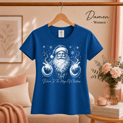 T-Shirt mit magischem Weihnachtsmann-Motiv & 'Believe In The Magic Of Christmas' Spruch - StyleOne