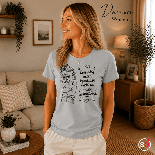 T-Shirt mit sarkastischem Spruch 'Rede ruhig weiter' und coolem Comic-Motiv - StyleOne