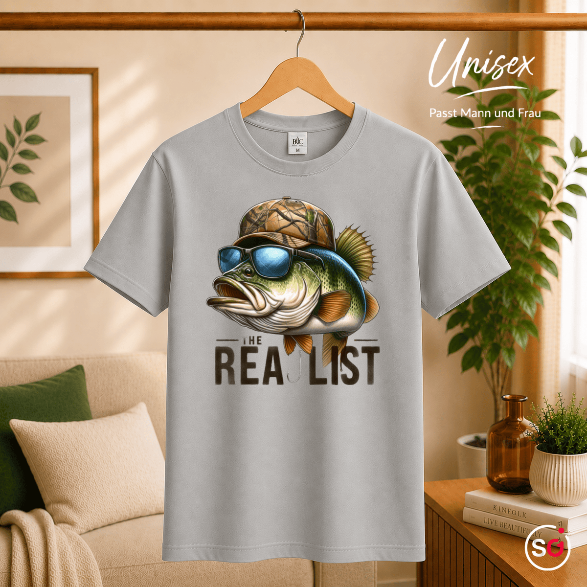 The Realist T-Shirt | Cooler Barsch mit Sonnenbrille und Angelhaken-Spruch - StyleOne