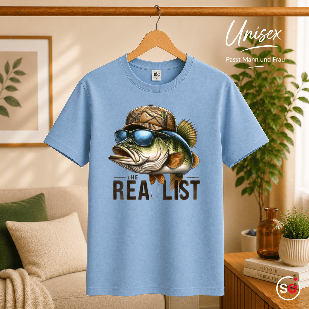 The Realist T-Shirt | Cooler Barsch mit Sonnenbrille und Angelhaken-Spruch - StyleOne