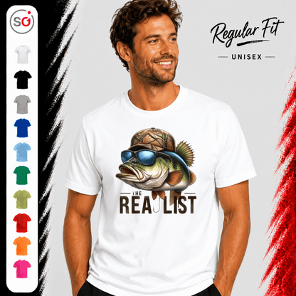 The Realist T-Shirt | Cooler Barsch mit Sonnenbrille und Angelhaken-Spruch - StyleOne