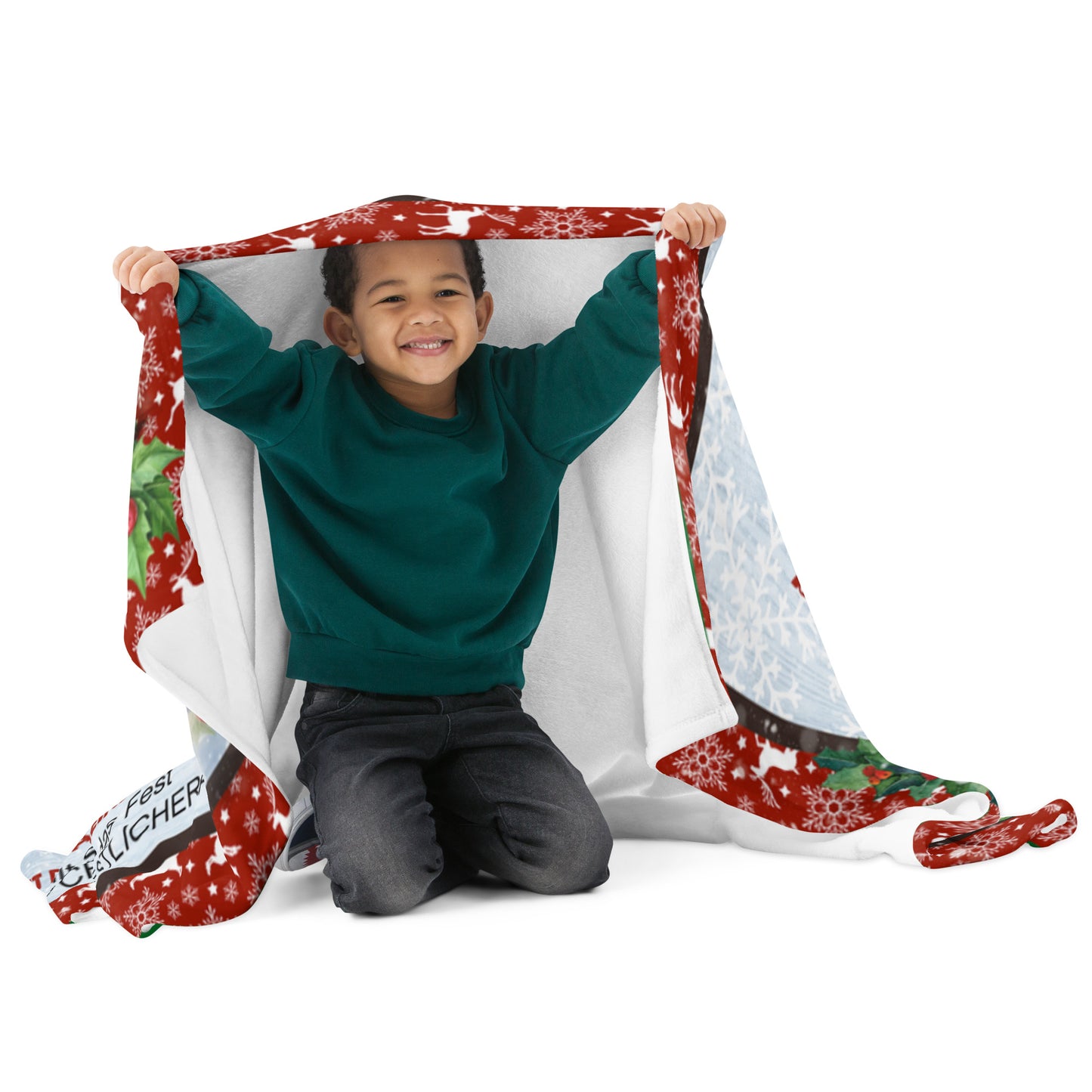 Festliche Umarmung: Kuscheldecke 'Hey Liebling, Weihnachtsfest noch festlicher' – Genuss in jeder Größe