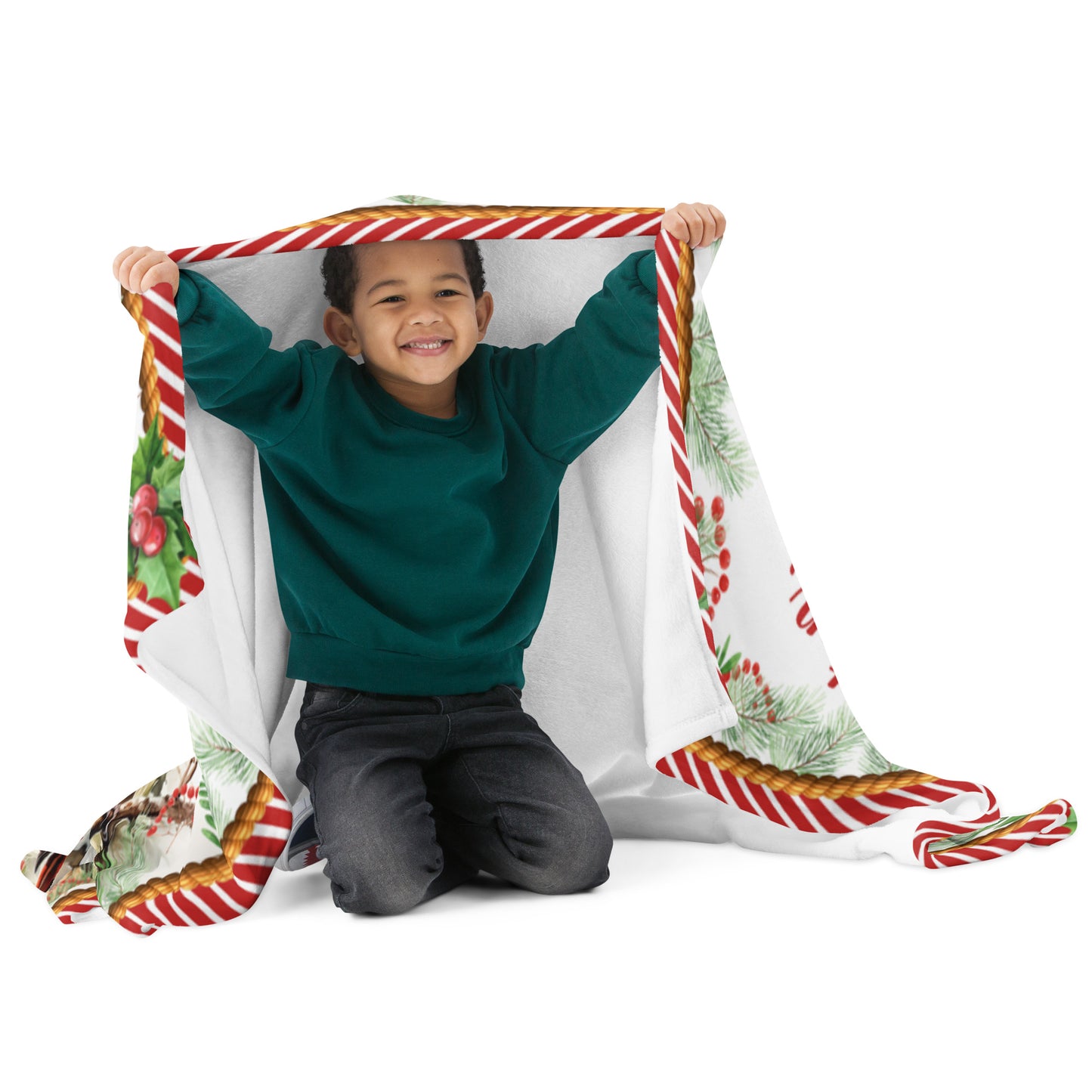 Festliche Umarmung: Kuscheldecke 'Weihnachten, die Feier des Jesuskindes
