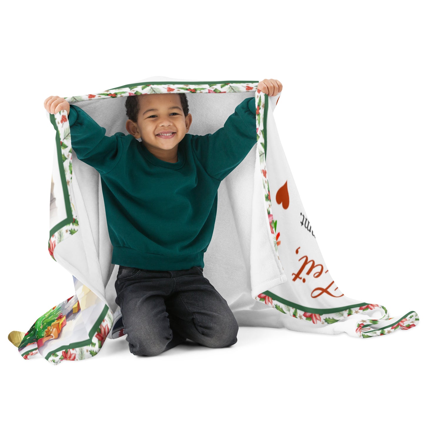 Festliche Wärme genießen: Kuscheldecke 'Weihnachten, die Zeit der Zuneigung
