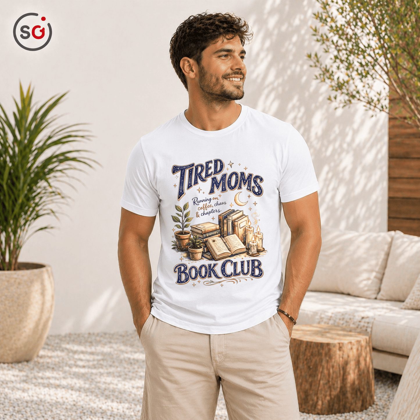 Tired Moms Book Club T-Shirt – Für lesebegeisterte Mütter & Kaffee - Fans - StyleOne