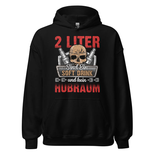 2 Liter Hubraum sind ein Softdrink! Hoodie | Lustiger Kapuzenpullover für Auto-Enthusiasten