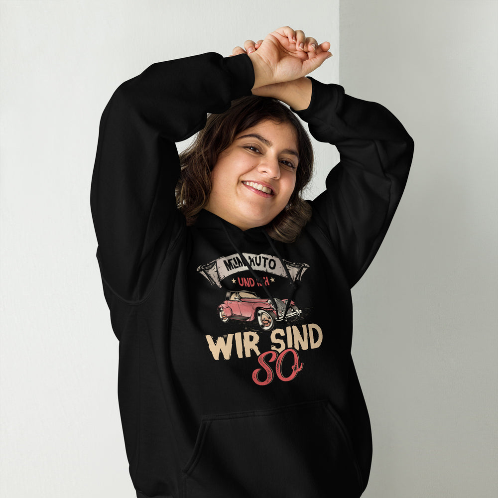 Mein Auto und ich, wir sind so! Hoodie | Stylischer Kapuzenpullover für Autoliebhaber