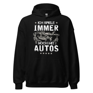 Hochwertiger Hoodie "Ich spiele immer noch mit Autos" für Autoenthusiasten