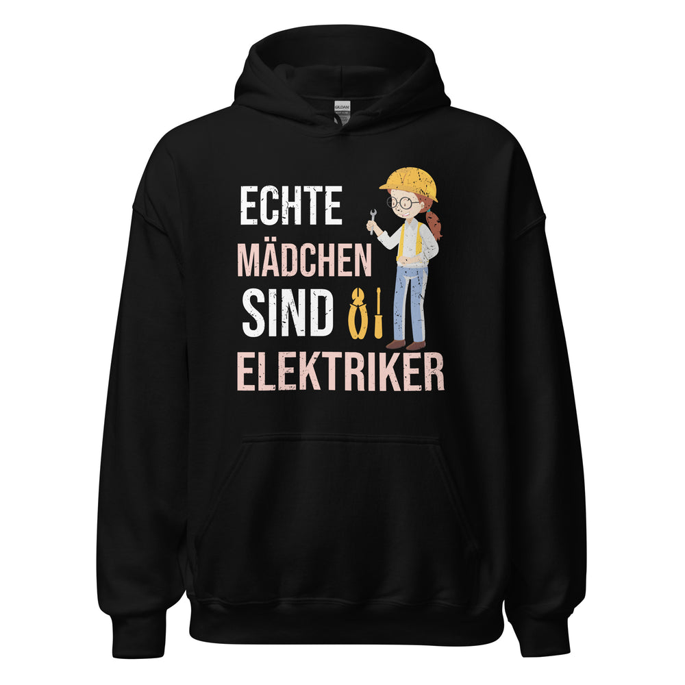 Echte Mädchen Elektriker Hoodie | Stylischer Kapuzenpullover für Powerfrauen