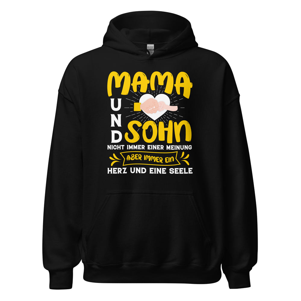 Mama und Sohn Hoodie | Herz & Seele Spruch Kapuzenpullover