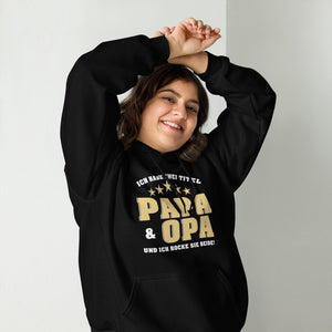 Papa und Opa Hoodie | 2 Titel, Ich ROCKE sie beide Kapuzenpullover