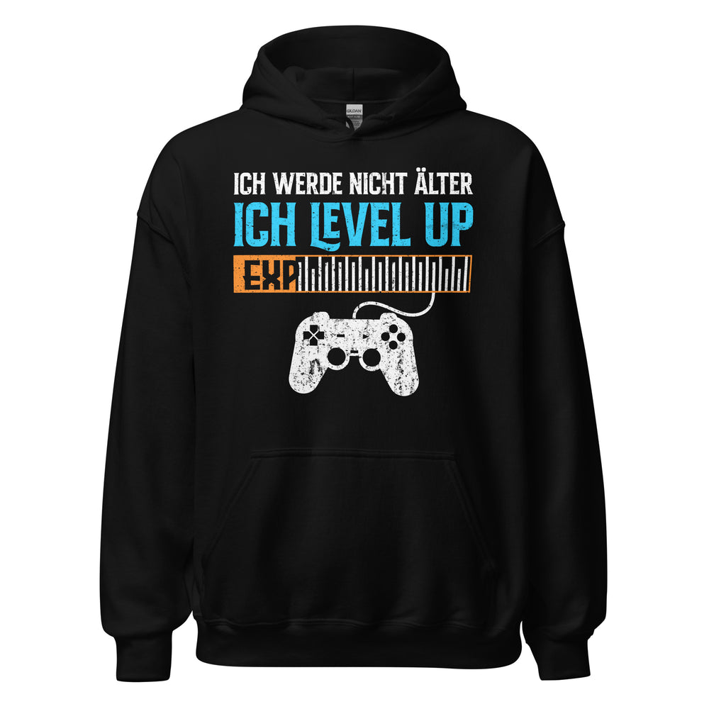 Gaming-Kapuzenpullover | Spruch: "Ich werde nicht älter, ich LEVEL UP!"