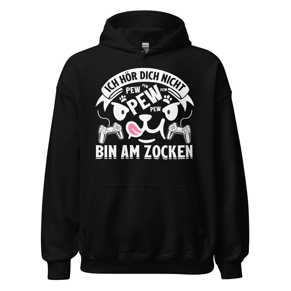 Cooler Gaming-Kapuzenpullover | Spruch: "Hör dich nicht, am Zocken!"