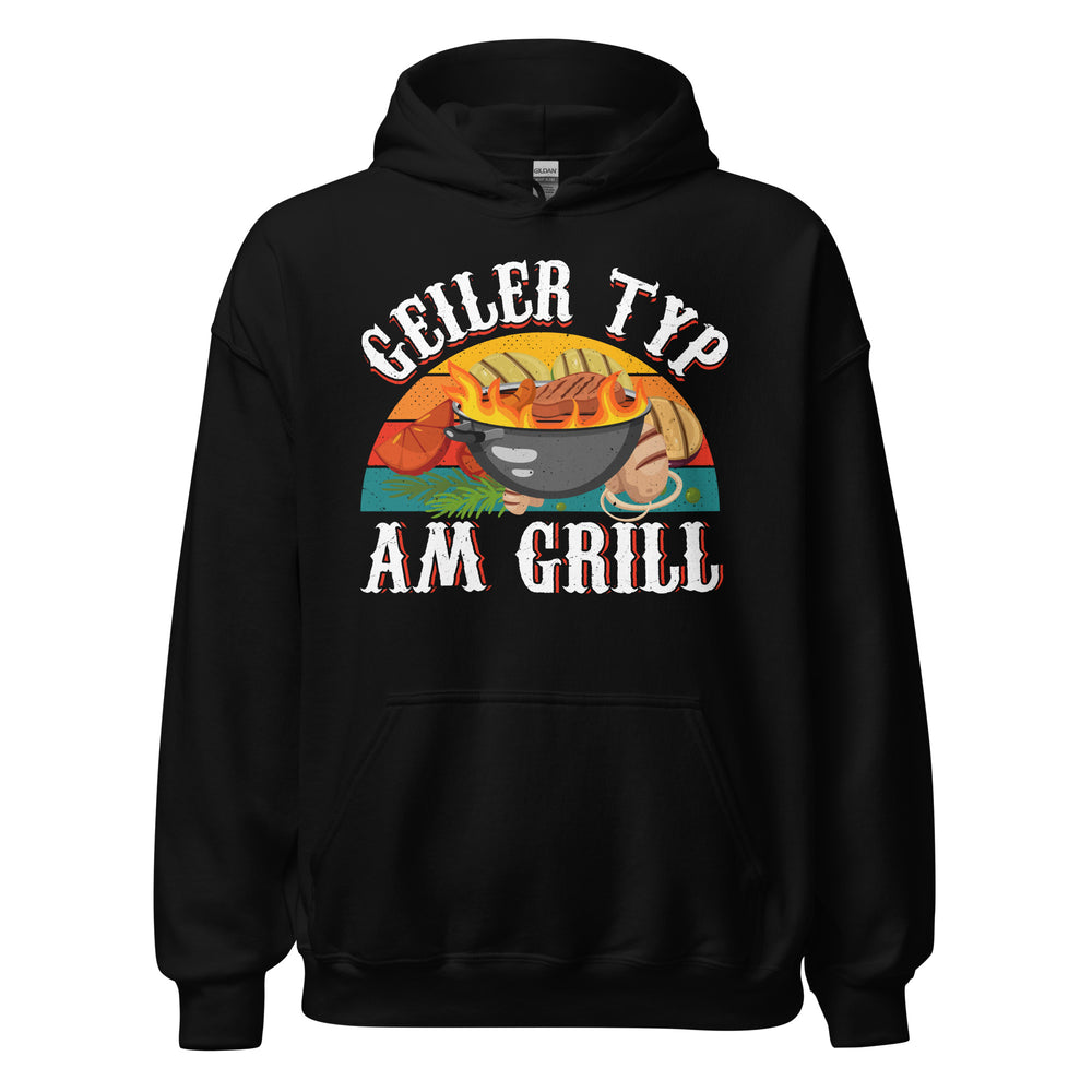 Cooler Grill-Kapuzenpullover | Spruch: "Geiler Typ am Grill!"