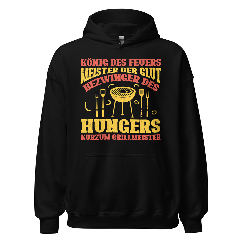 König des Feuers! Meister der Glut! Grillmeister! Hochwertiger Hoodie