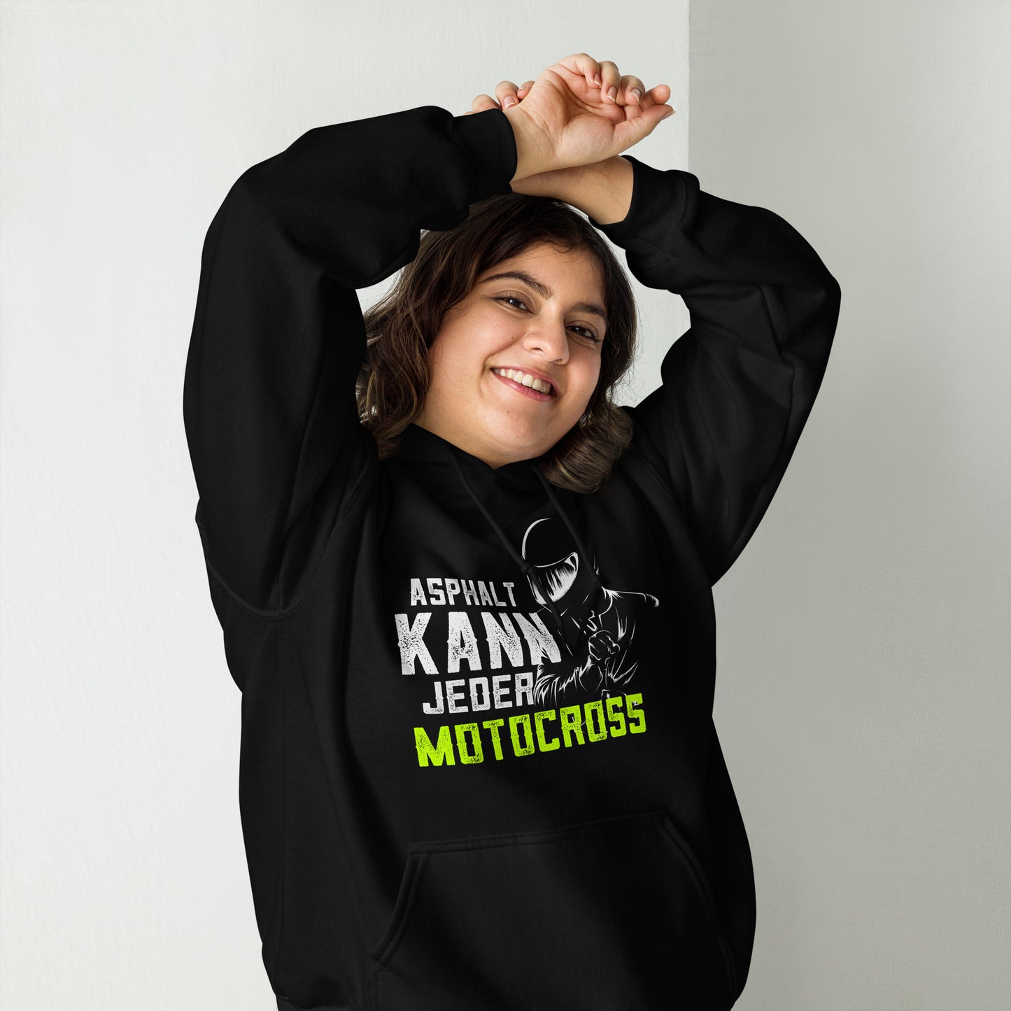 Trendiger Motocross-Kapuzenpullover | Spruch: "Asphalt kann jeder! MOTOCROSS!"
