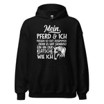 Einzigartige Verbindung! Pferd & Klatsche Kapuzenpullover
