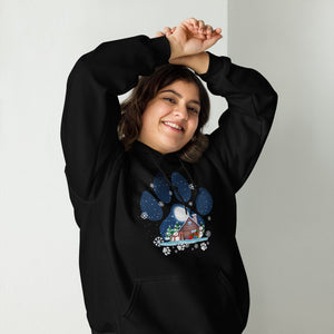 Christmas Paw Hoodie - Weihnachts Pfote Design Kapuzenpullover