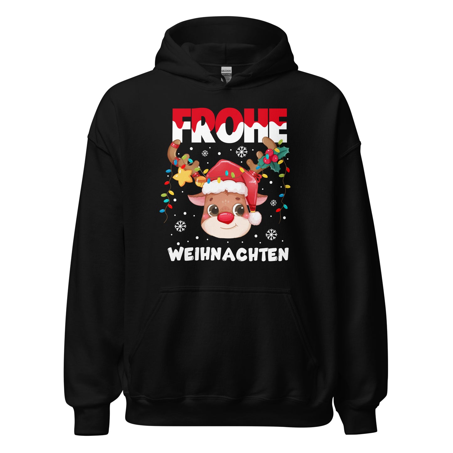 Frohe Weihnachten! Süßes Rentier Hoodie - Festlicher Kapuzenpullover für winterlichen Charme