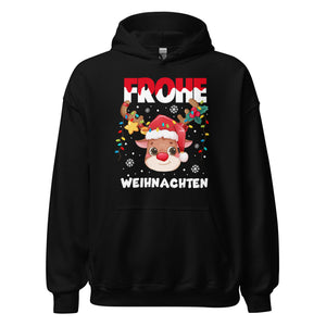 Frohe Weihnachten! Süßes Rentier Hoodie - Festlicher Kapuzenpullover für winterlichen Charme