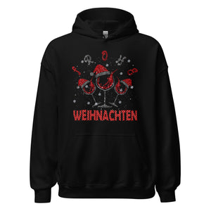 Frohe Weihnachten! Weinliebhaber Hoodie - Festlicher Kapuzenpullover für genussvolle Tage