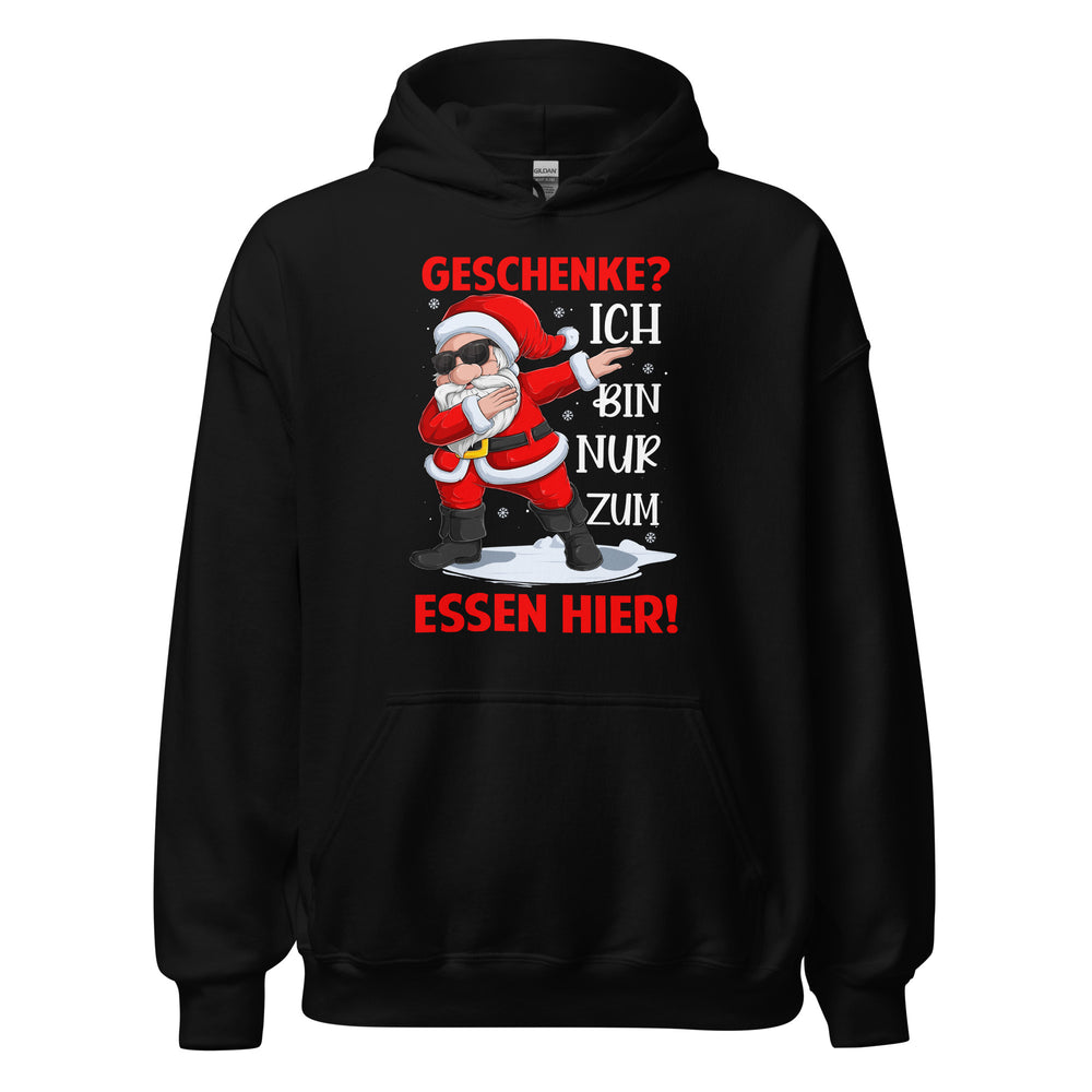 Geschenke Hoodie - Essen hier! Weihnachten Fun Kapuzenpullover