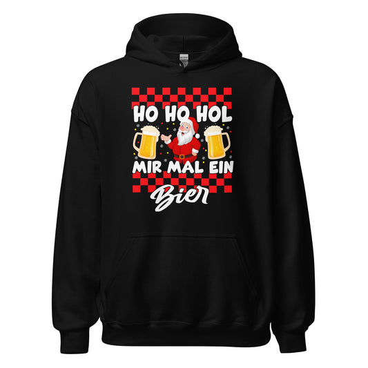 Ho Ho Hol mir mal ein Bier Hoodie - Weihnachten Spaß Kapuzenpullover