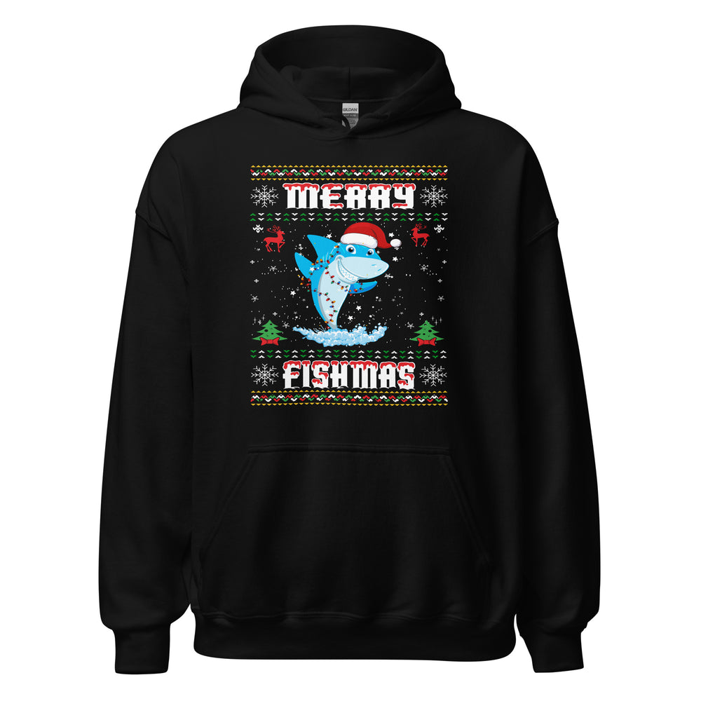 Merry Christmas Fishmas Hoodie - Lustiges Hai-Design für festliche Stimmung