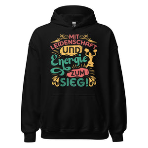 Hoodie mit Power-Motto: Mit Leidenschaft und Energie zum Sieg! Cheerleader Vibes