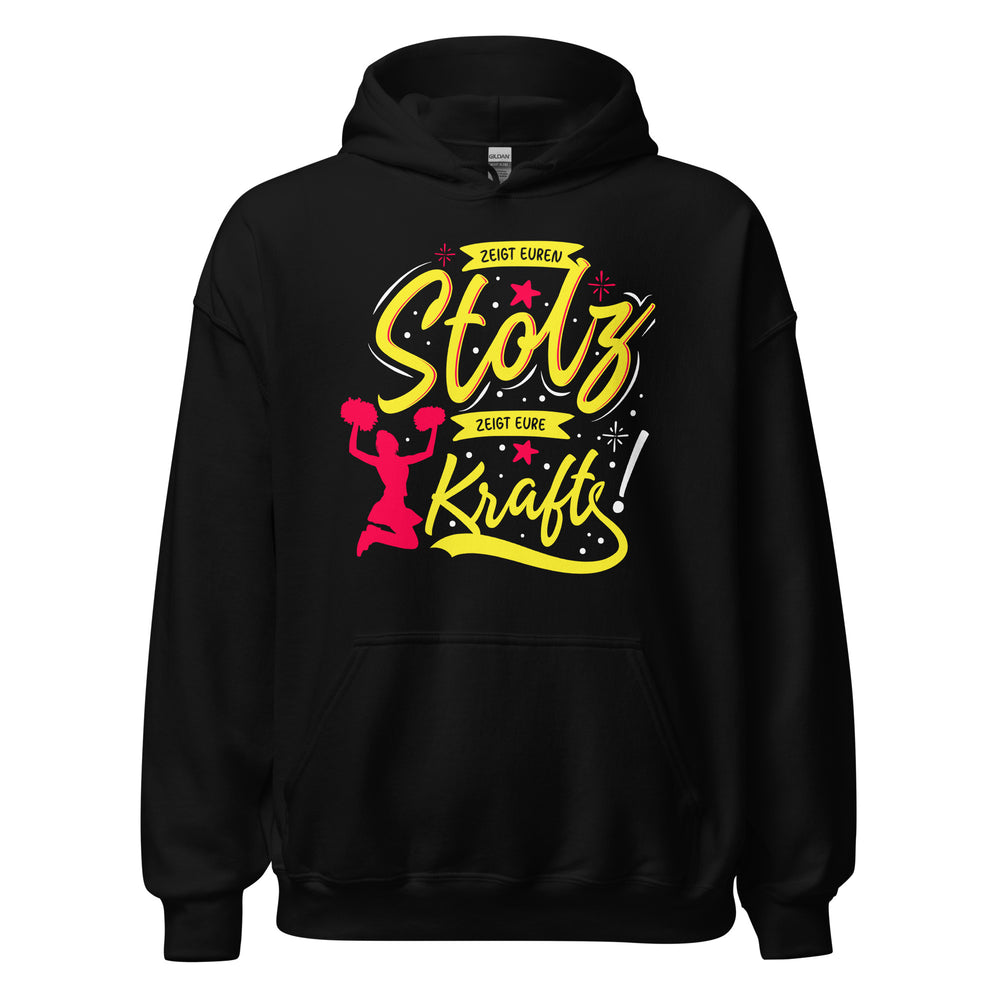 Stolz und Kraft vereint: Exklusiver Cheerleader-Fan Hoodie mit inspirierendem Spruch