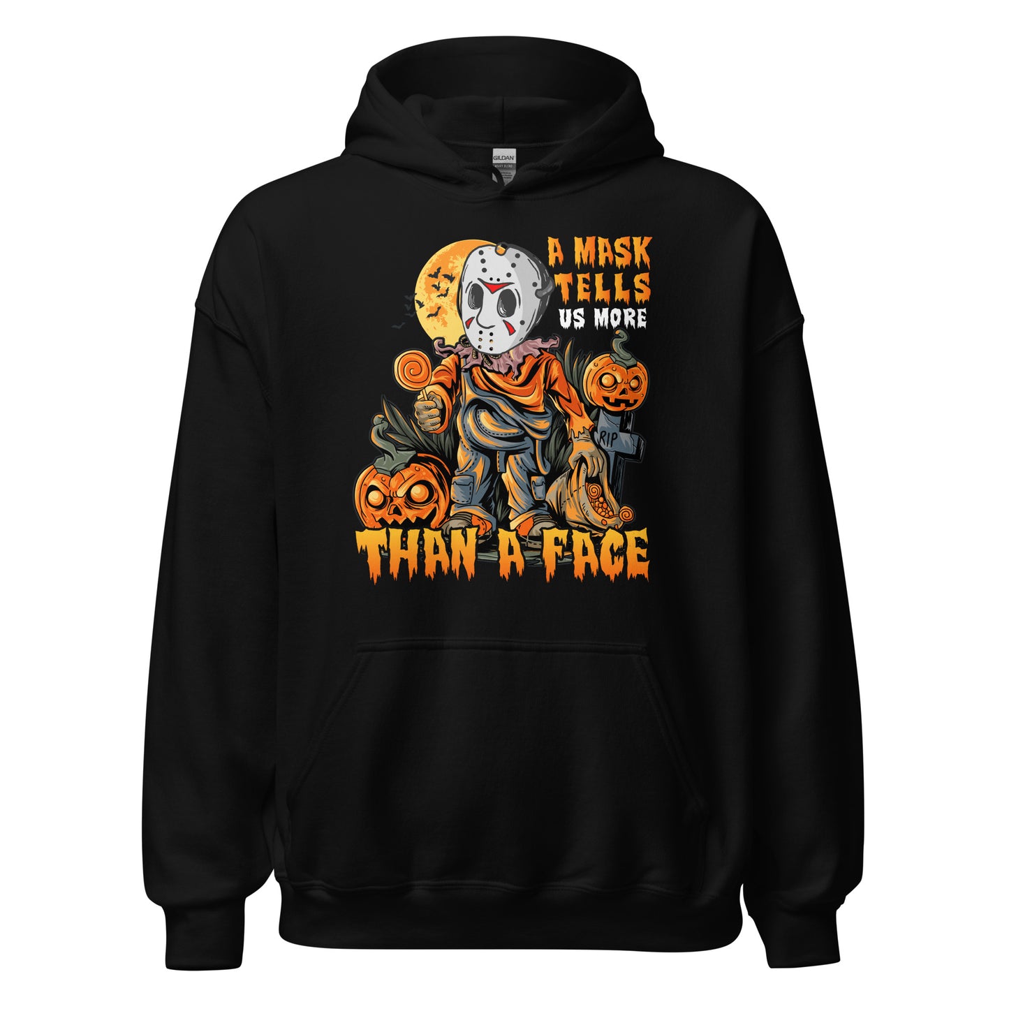 Halloween Hoodie: A Mask tells more than a Face - Einzigartiges Kapuzenpullover Design