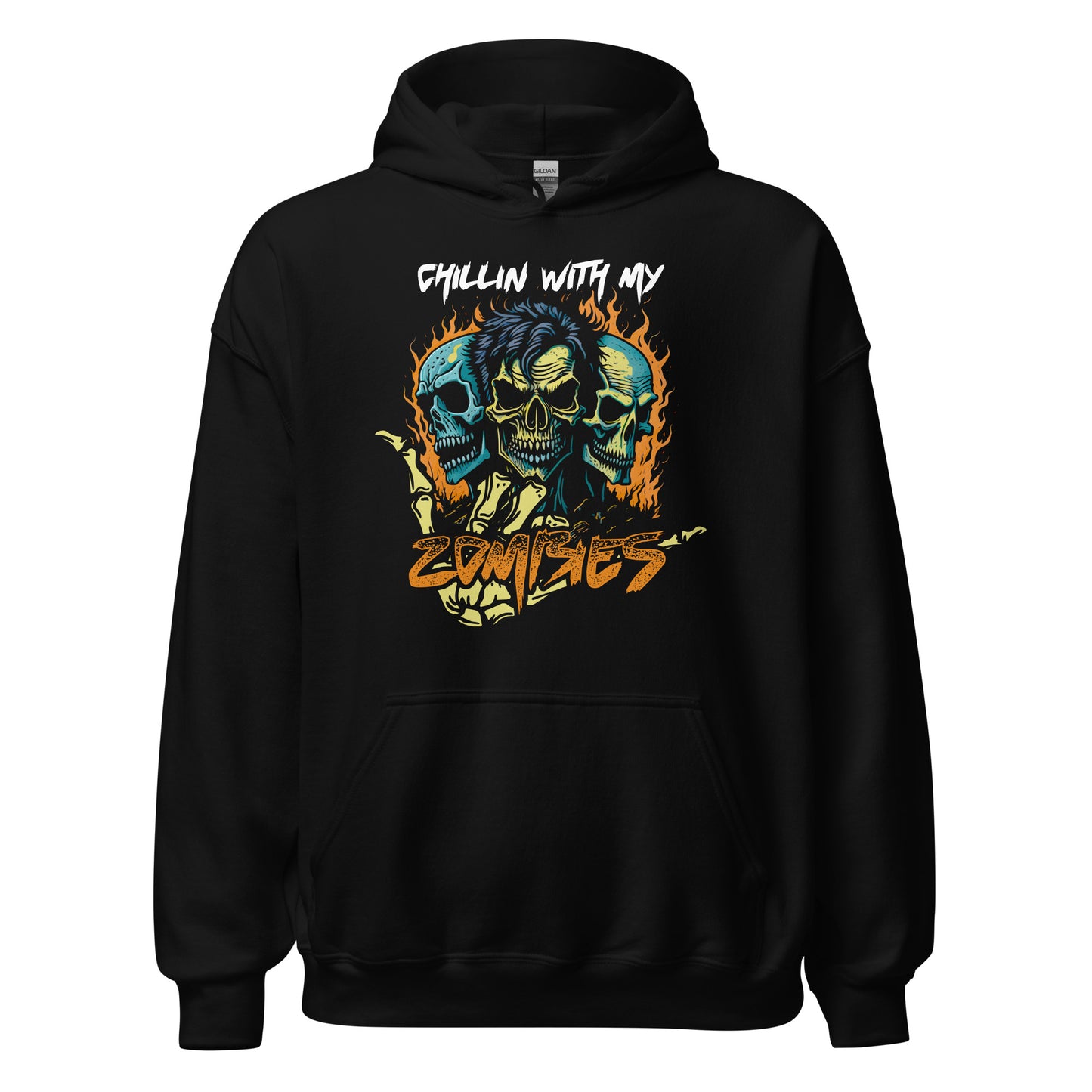Halloween Hoodie: Chillin with my Zombies - Actiongeladener Kapuzenpullover für Gruselspaß