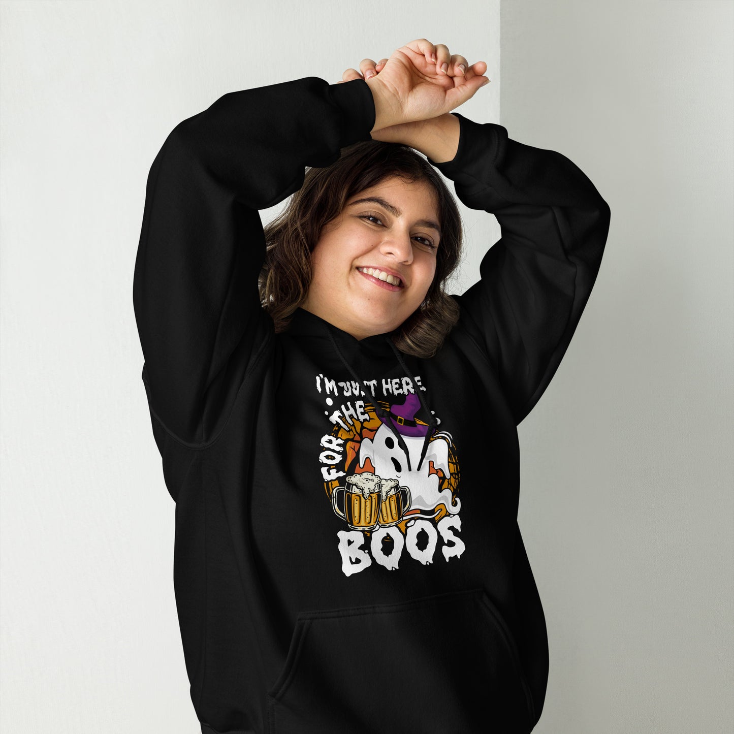 Halloween Hoodie: I am just here for the BOOS! - Gruseliger Kapuzenpullover mit Stil